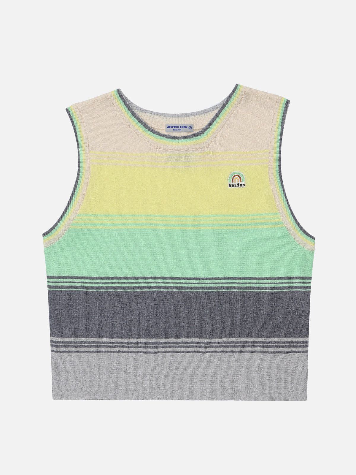 Rainbow Stripe Knitting Cami Top sold by Aelfric Eden product image thumbnail 2