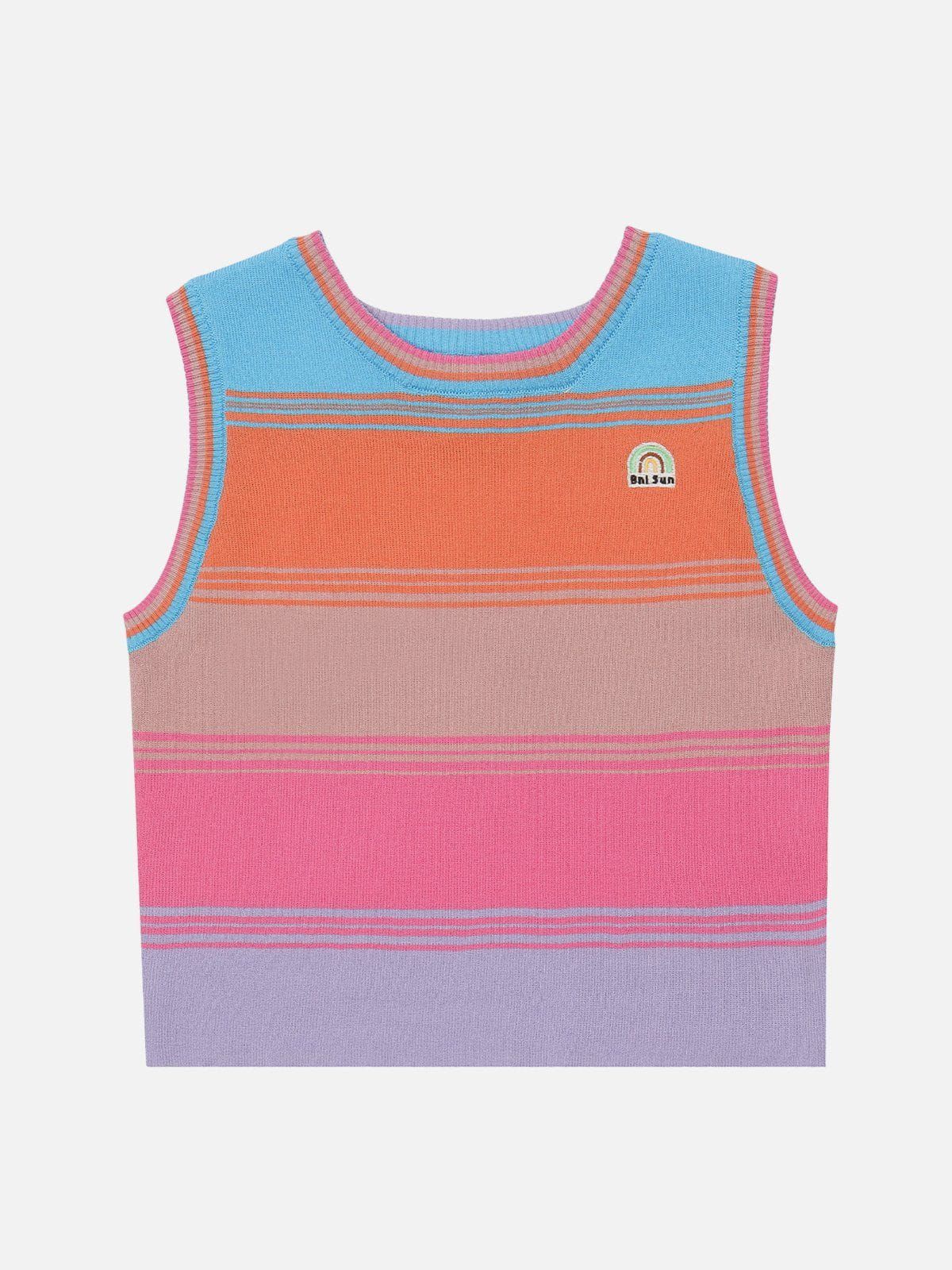 Rainbow Stripe Knitting Cami Top sold by Aelfric Eden