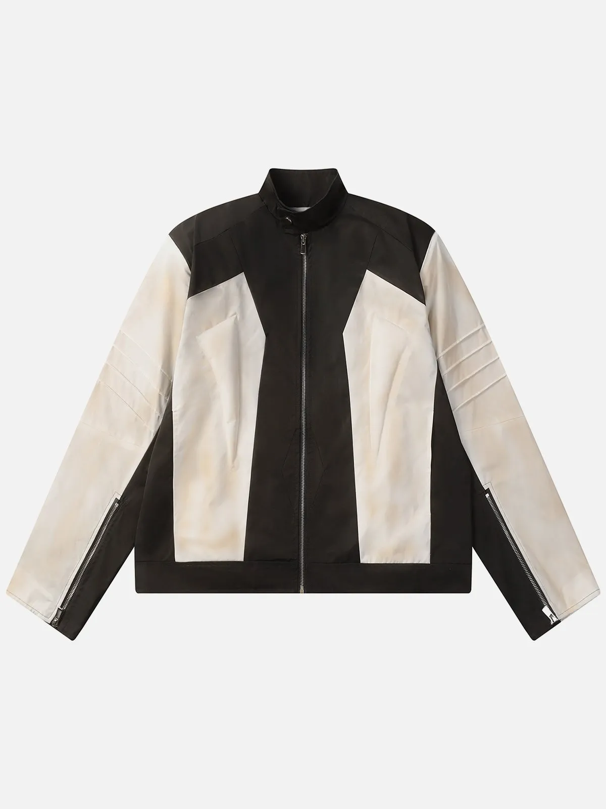 Aelfric Eden Dirt Color Patchwork Racing Jacket sold by Aelfric Eden product image thumbnail 2