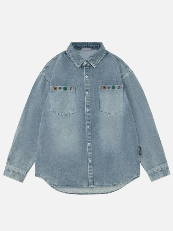 Aelfric Eden Embroidery Denim Shirt sold by Aelfric Eden