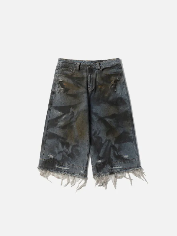 Aelfric Eden Graffiti Fringe Jorts sold by Aelfric Eden