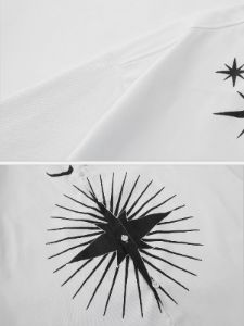 Aelfric Eden "Starry Sky" Stars Rays Print Short Sleeve Shirt sold by Aelfric Eden