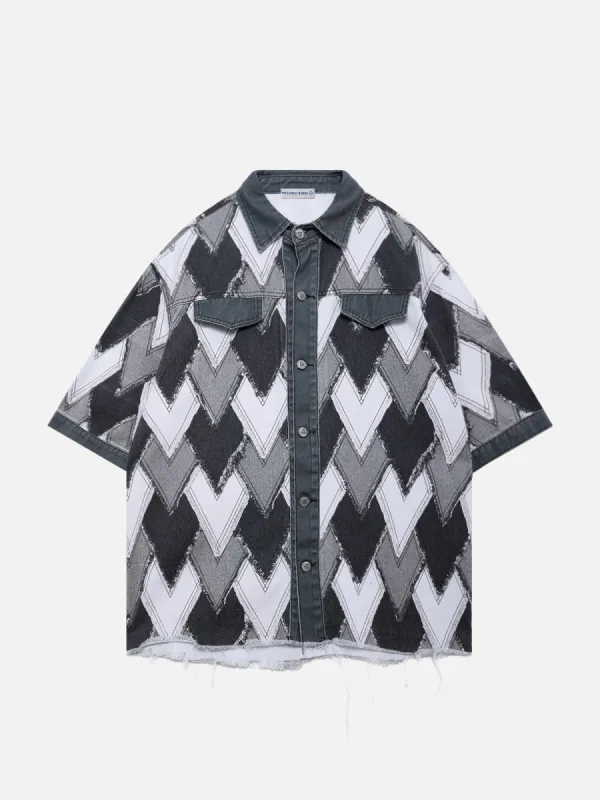 Aelfric Eden Heart Patchwork Short Sleeve Shirt sold by Aelfric Eden