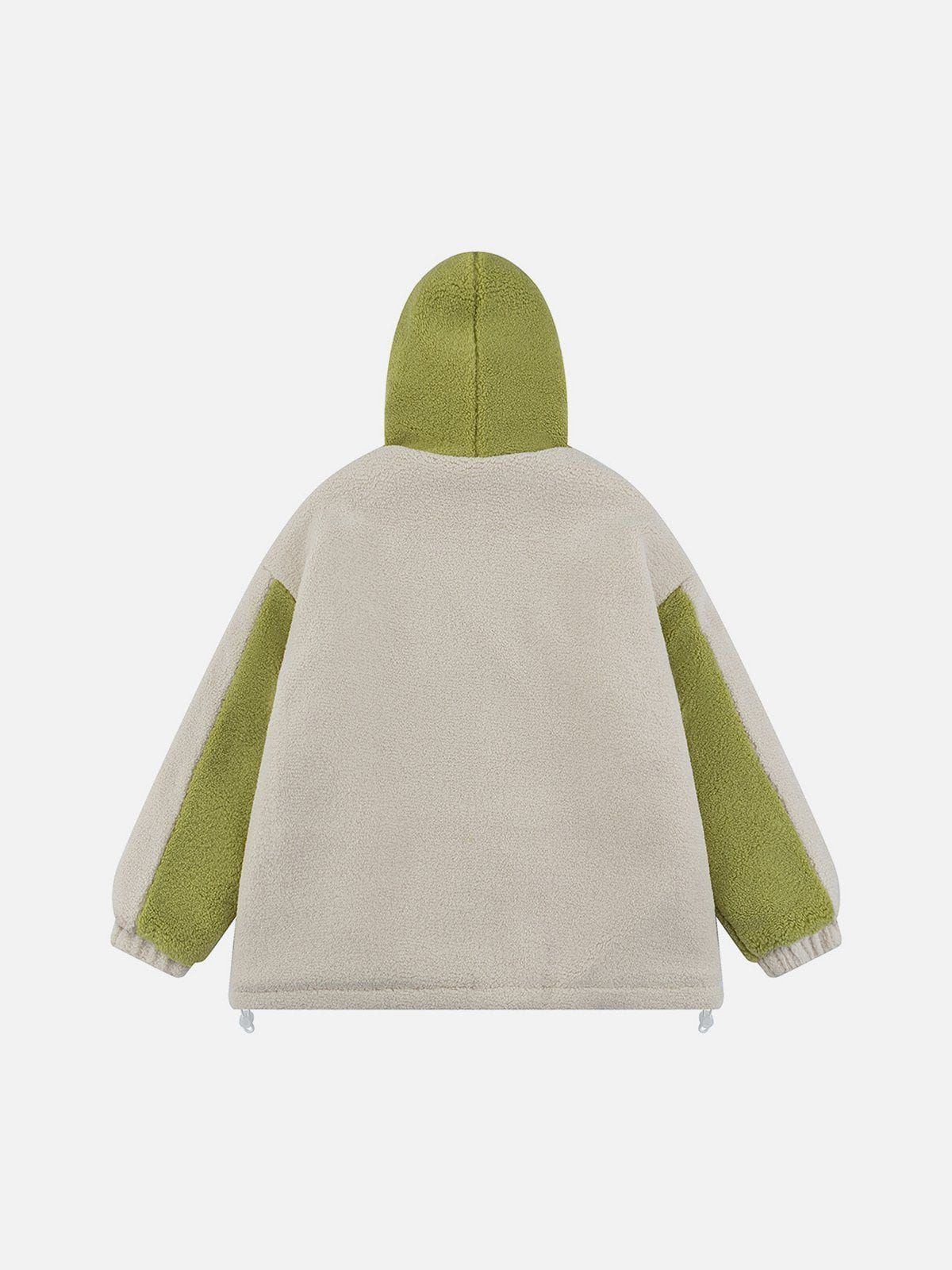 Aelfric Eden Patchwork Star Hooded Sherpa Jacket sold by Aelfric Eden product image thumbnail 3