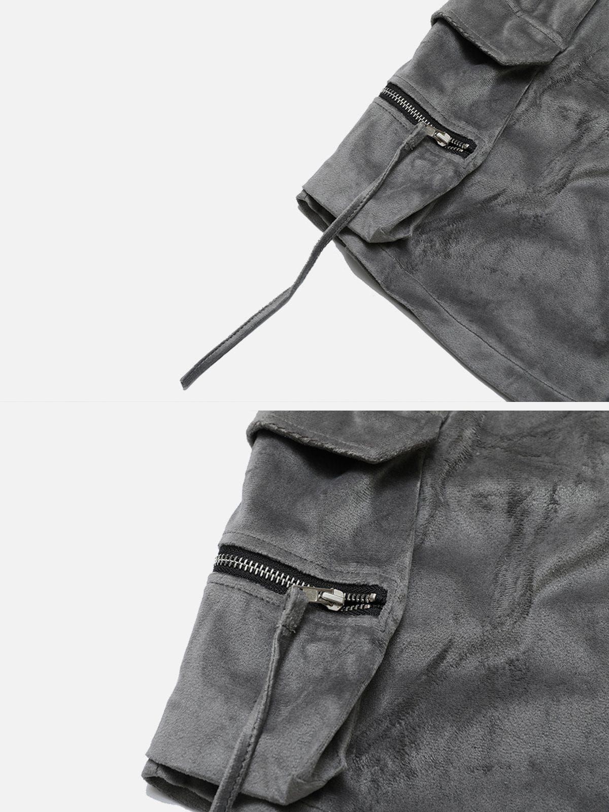 Aelfric Eden Solid Zip Up Big Pocket Shorts sold by Aelfric Eden product image thumbnail 4