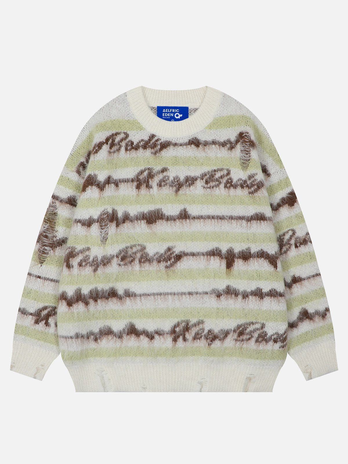 Aelfric Eden Striped Distressed Sweater sold by Aelfric Eden product image thumbnail 3
