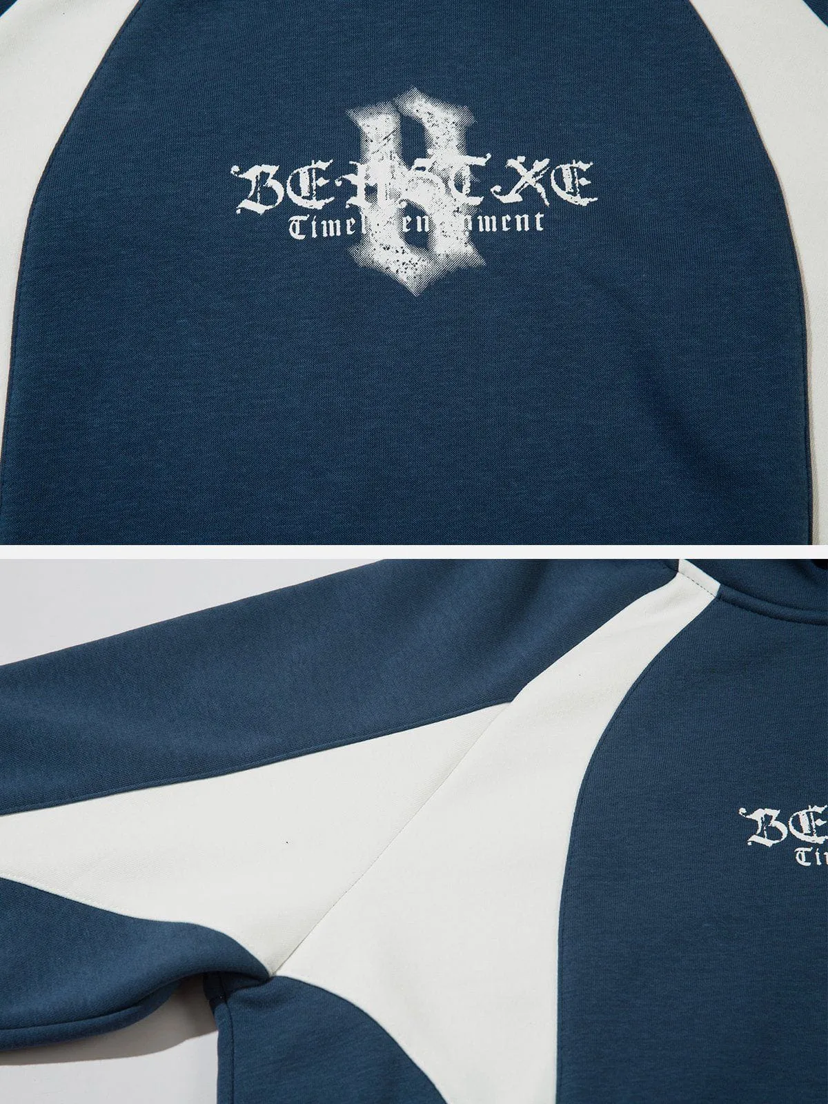 Aelfric Eden Color Blocking Gothic Letter Hoodie sold by Aelfric Eden product image thumbnail 4