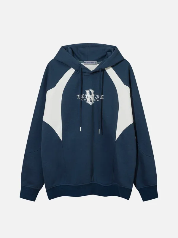 Aelfric Eden Color Blocking Gothic Letter Hoodie sold by Aelfric Eden