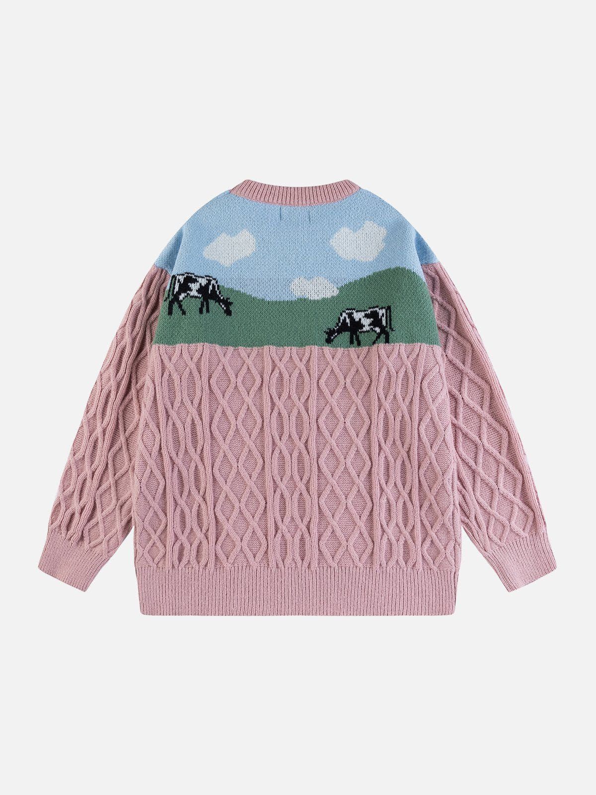 Aelfric Eden Patchwork Twist Knit Sweater sold by Aelfric Eden product image thumbnail 4