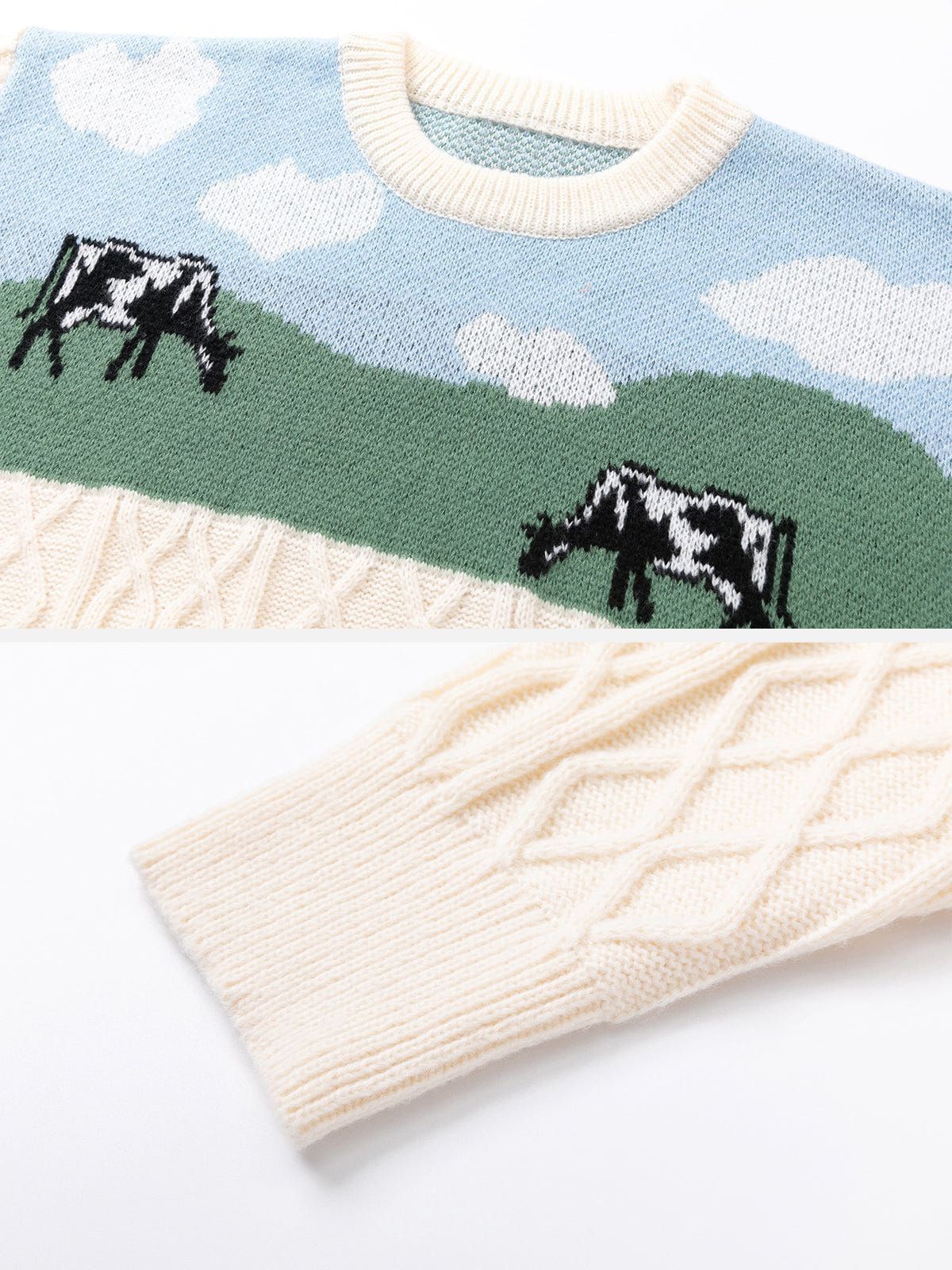 Aelfric Eden Patchwork Twist Knit Sweater sold by Aelfric Eden product image thumbnail 7