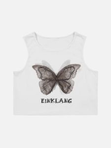Butterfly Shadow Print Tank Top sold by Aelfric Eden