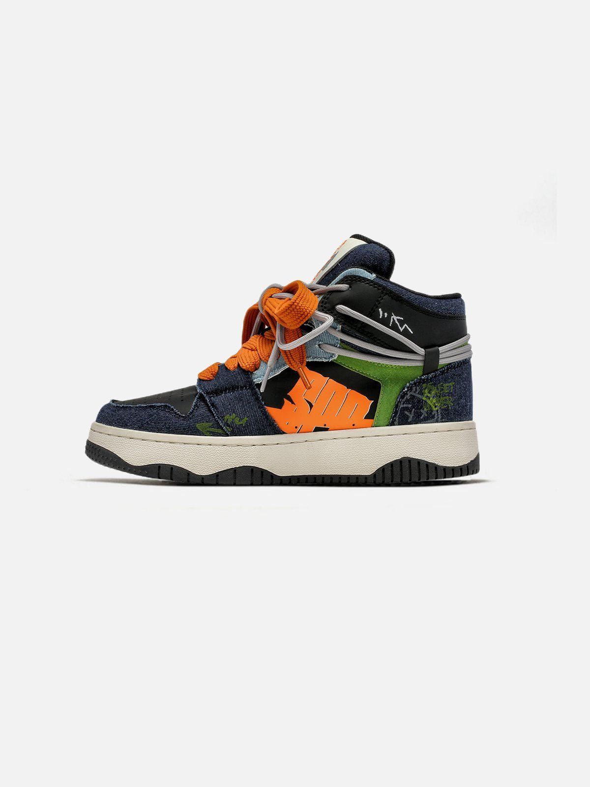 StarryClimb Patchwork Graffiti Skate Shoes sold by Aelfric Eden