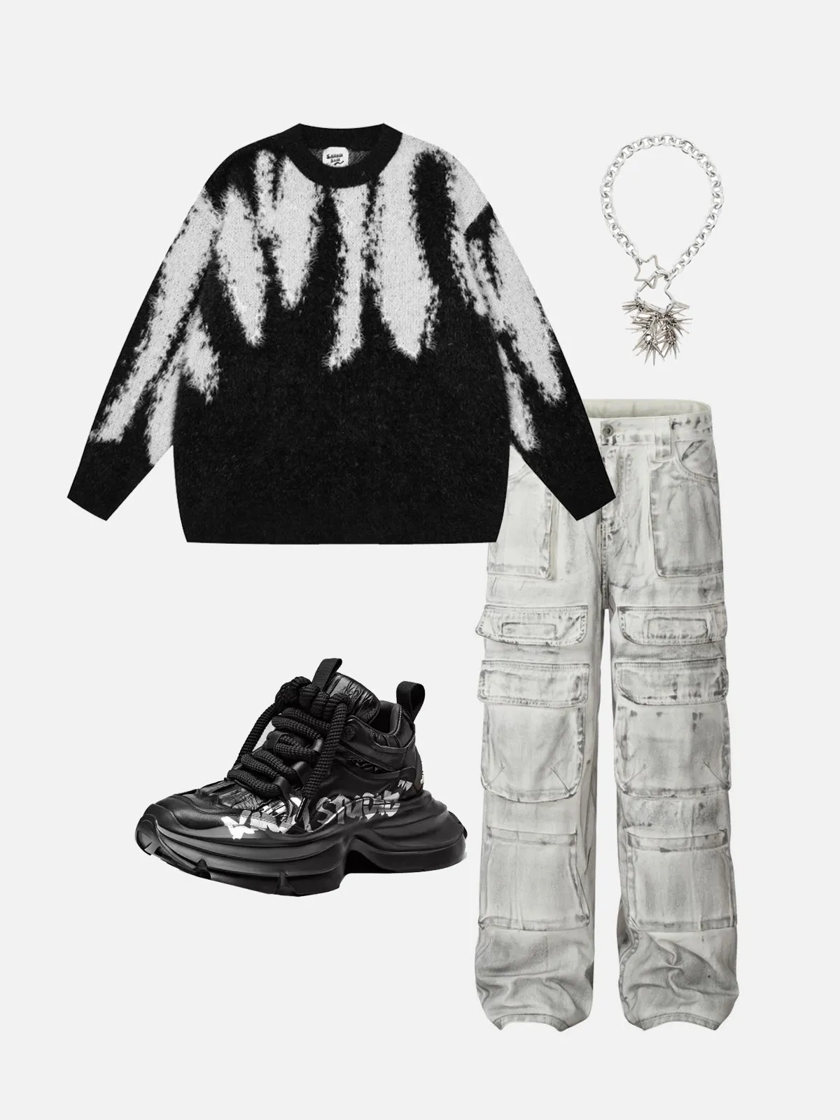 Aelfric Eden Irregular Color Blocking Sweater sold by Aelfric Eden product image thumbnail 2