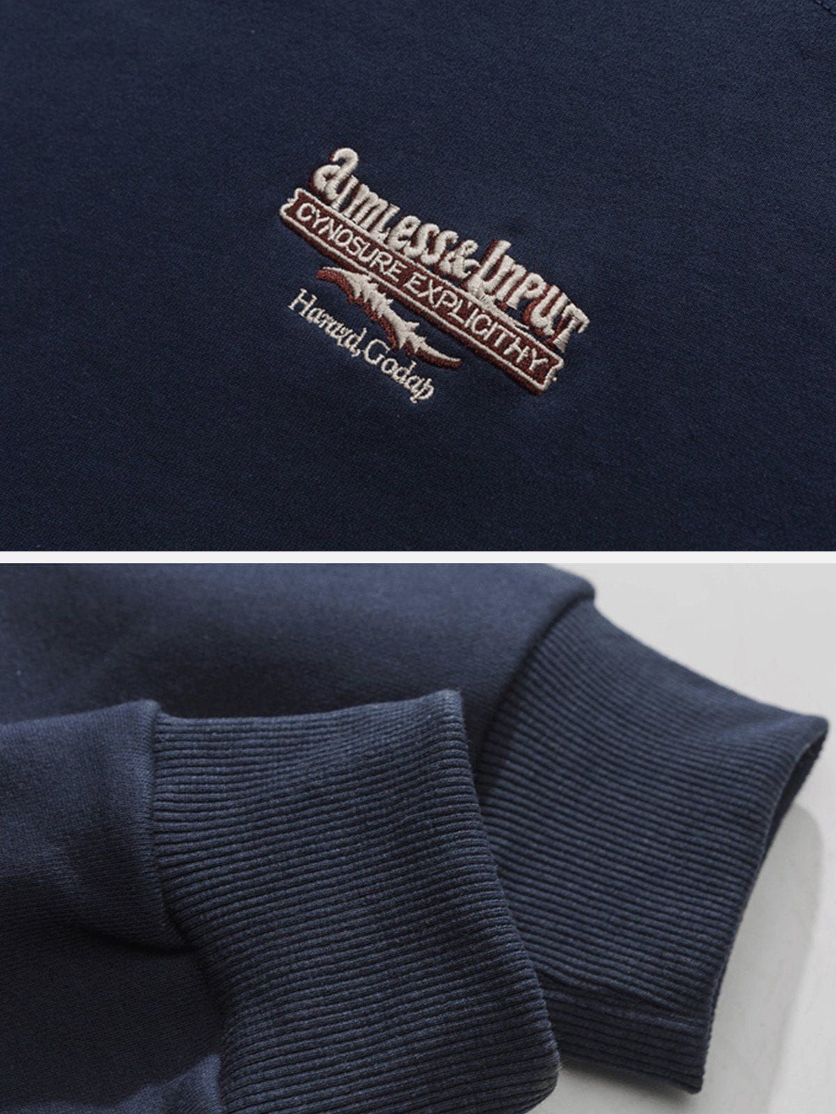 Embroidered Patchwork Sweatshirt sold by Aelfric Eden product image thumbnail 5