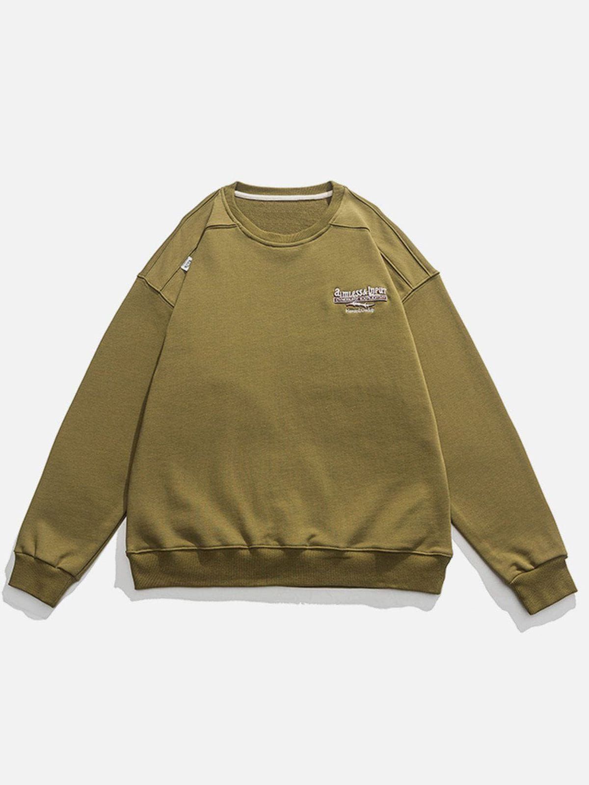 Embroidered Patchwork Sweatshirt sold by Aelfric Eden product image thumbnail 3