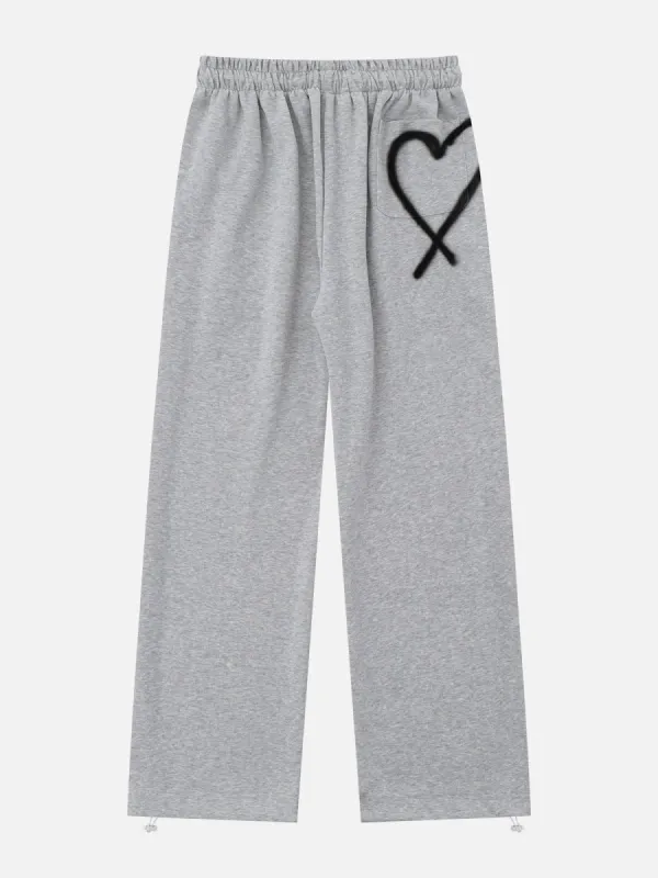 Aelfric Eden Graffiti Heart Baaggy Sweatpants sold by Aelfric Eden