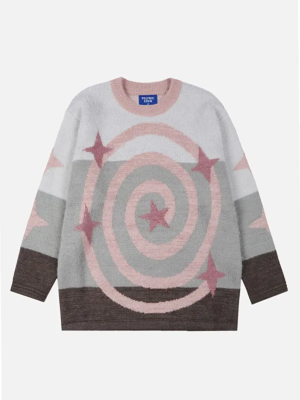 Aelfric Eden Color Blocking Star Jacquard Sweater sold by Aelfric Eden