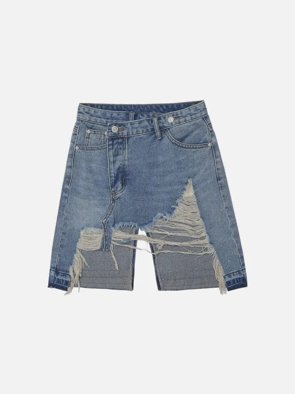 Aelfric Eden Hole Distressed Slim Fit Jorts sold by Aelfric Eden