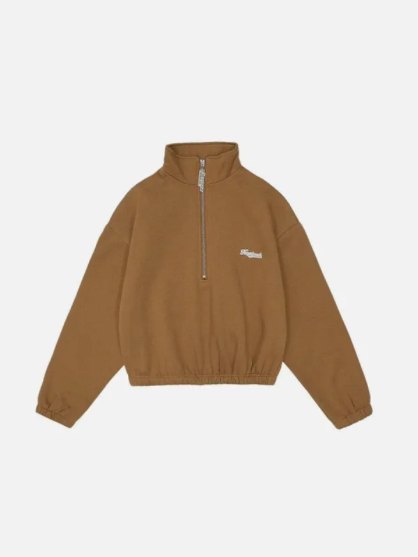 Aelfric Eden Embroidered Letters Zipper Coat sold by Aelfric Eden