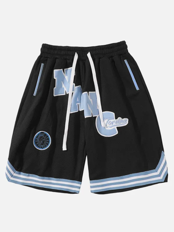 Aelfric Eden Embroidered Letters Striped Drawstring Shorts sold by Aelfric Eden
