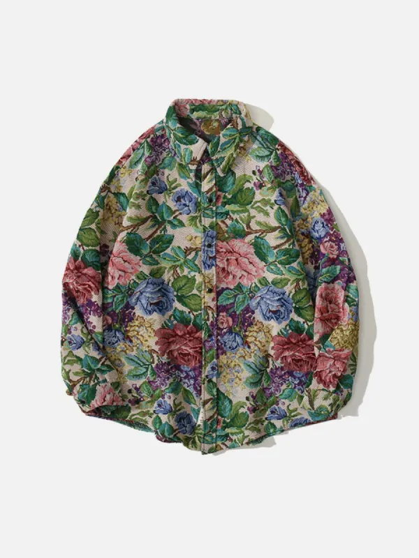 Aelfric Eden Floral Embroidered Long Sleeve Shirt sold by Aelfric Eden