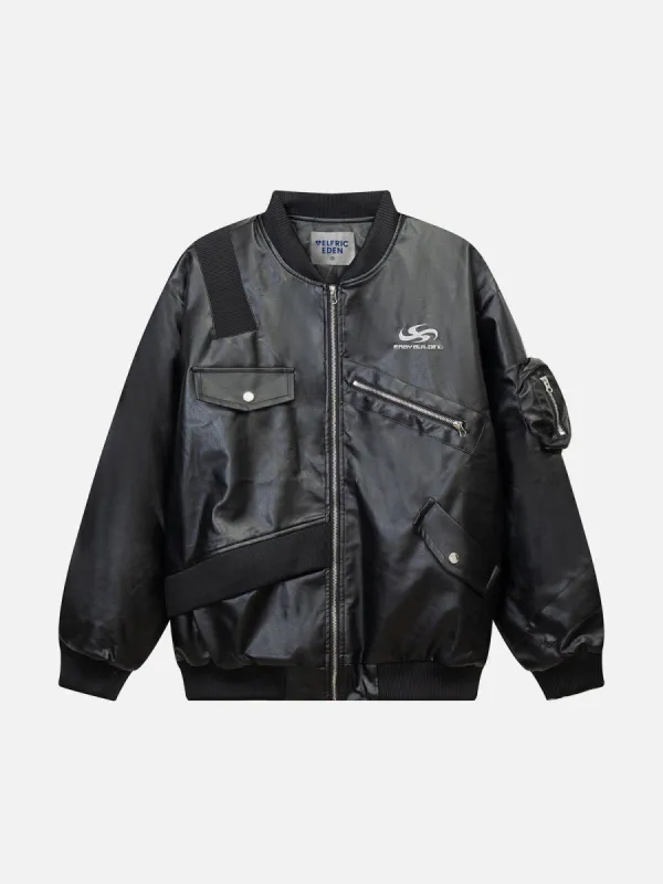 Aelfric Eden Multi-Pocket Faux Leather Jacket sold by Aelfric Eden