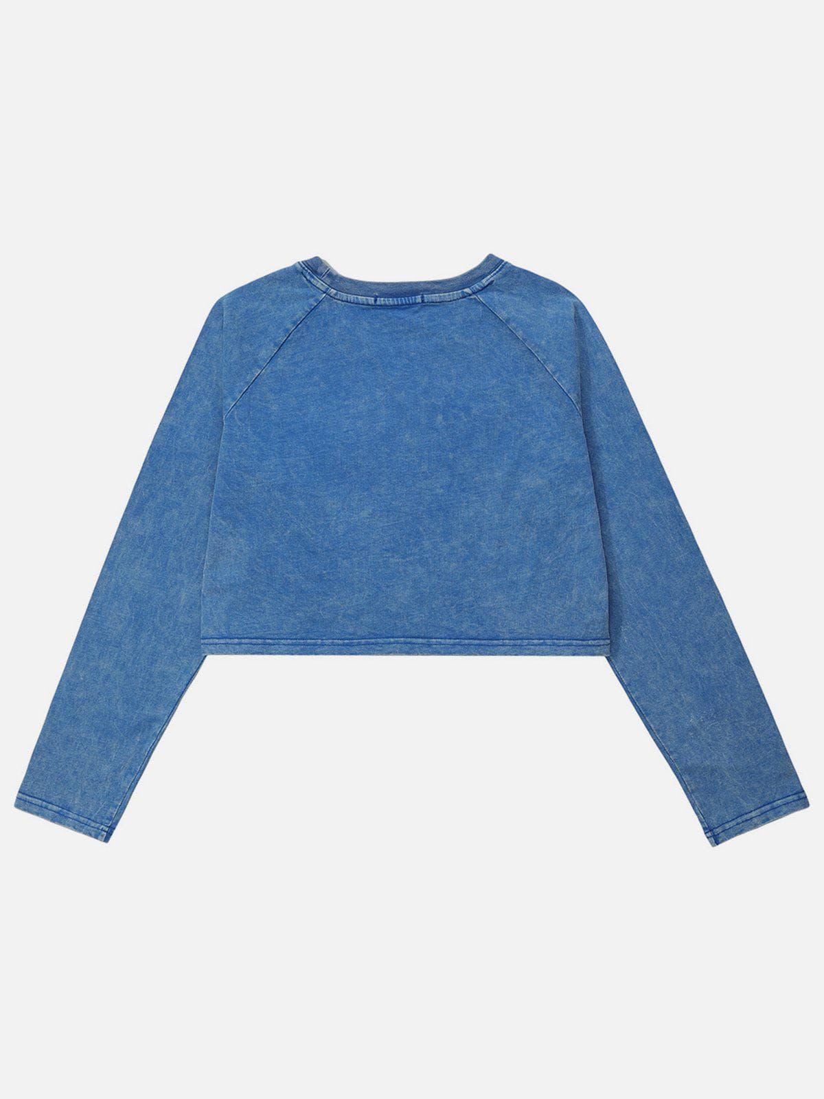 Washed Heart Print Long Sleeve sold by Aelfric Eden product image thumbnail 3