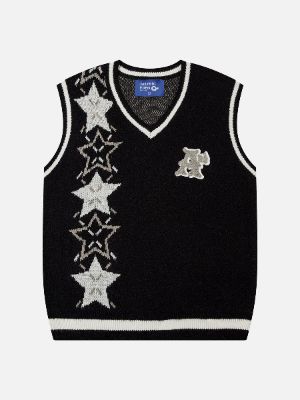 Aelfric Eden Vintage Star Jacquard Sweater Vest sold by Aelfric Eden