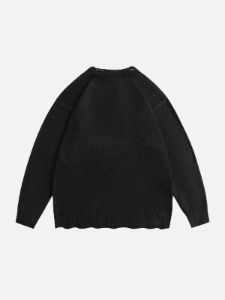 Aelfric Eden Flocked Bear Raw Edge Sweater sold by Aelfric Eden