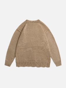 Aelfric Eden Flocked Bear Raw Edge Sweater sold by Aelfric Eden