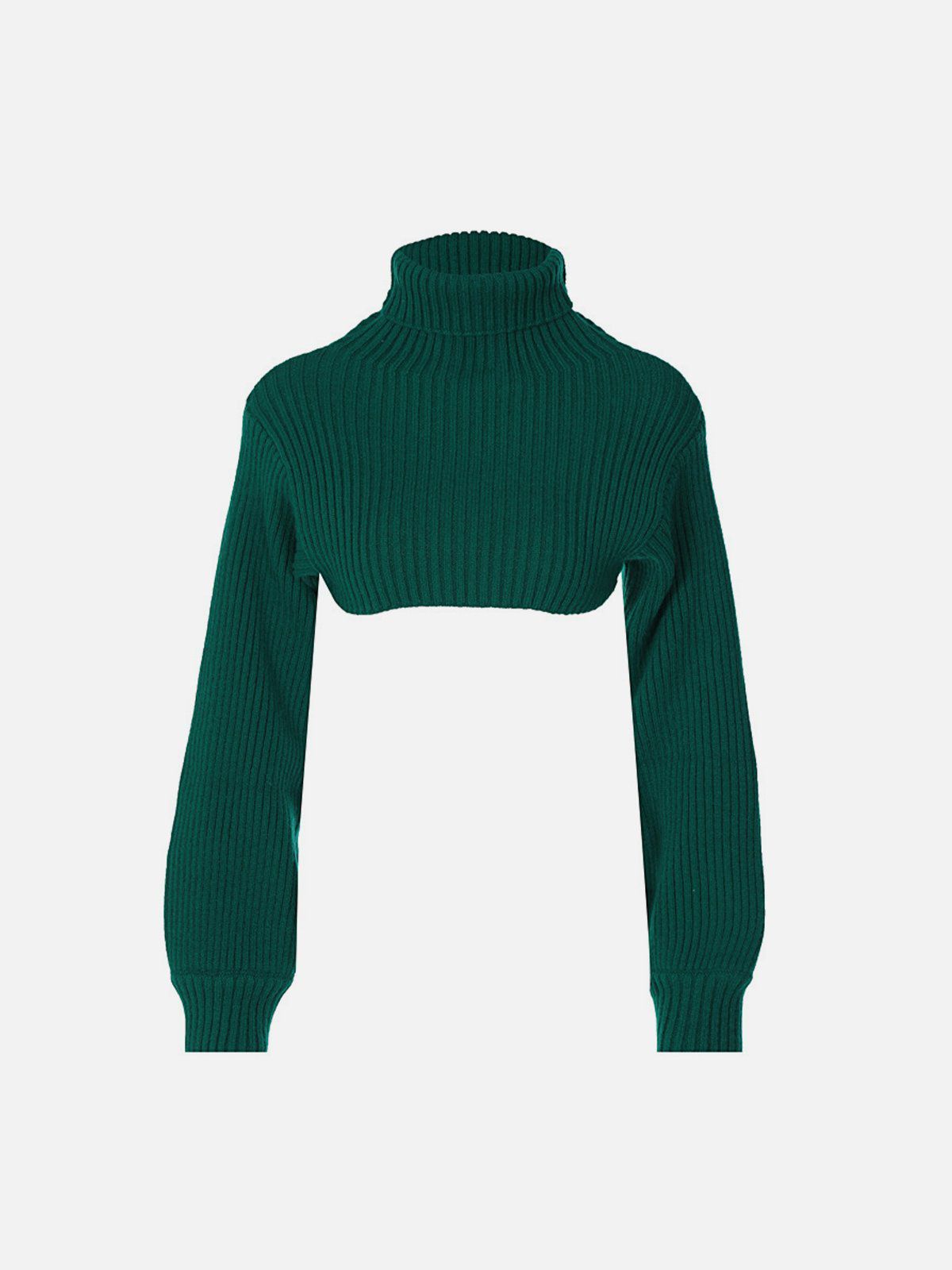 Short Cropped Navel High Neck Sweater sold by Aelfric Eden product image thumbnail 2