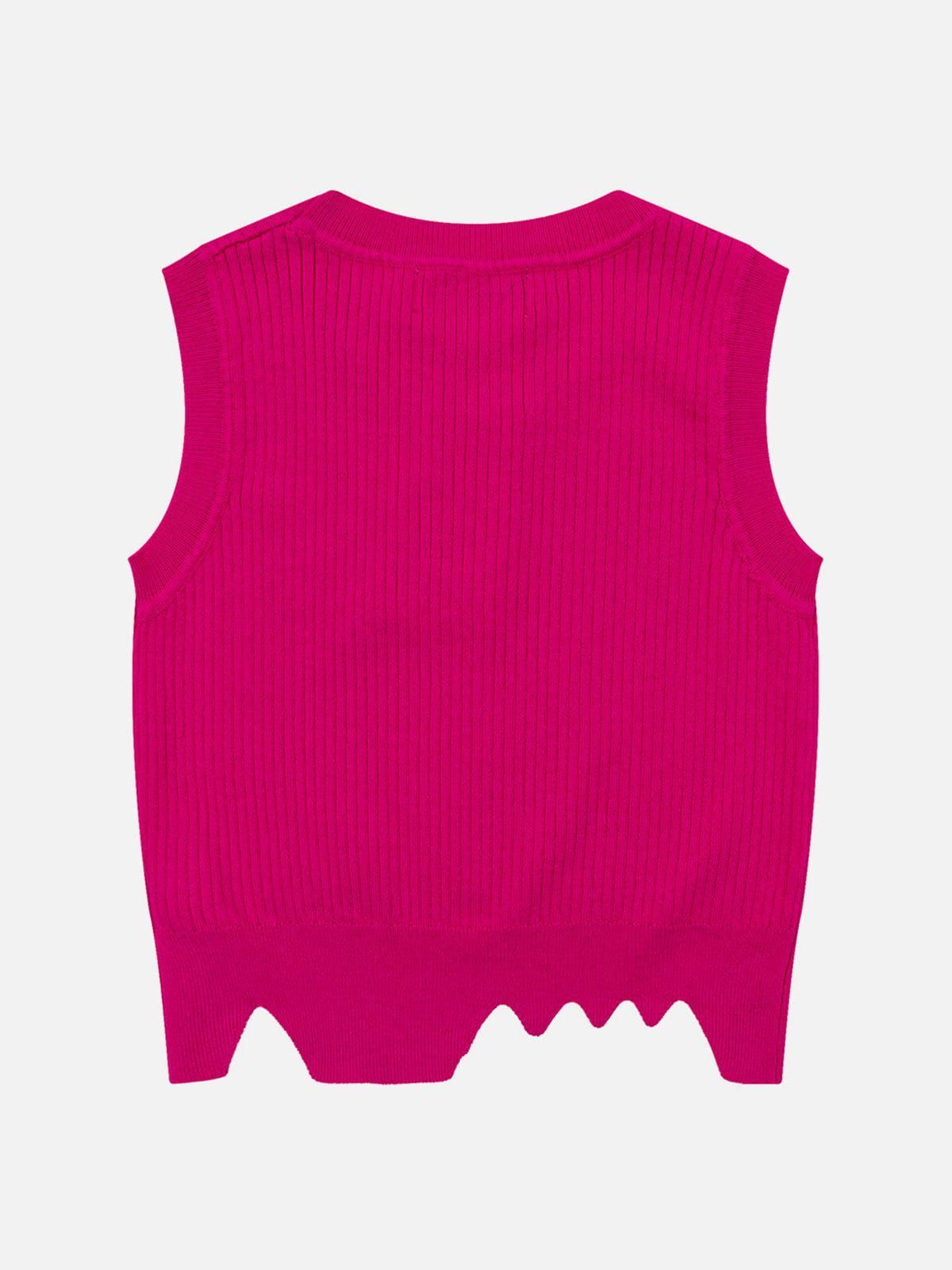 Solid Irregular Knit Tank Top sold by Aelfric Eden product image thumbnail 3