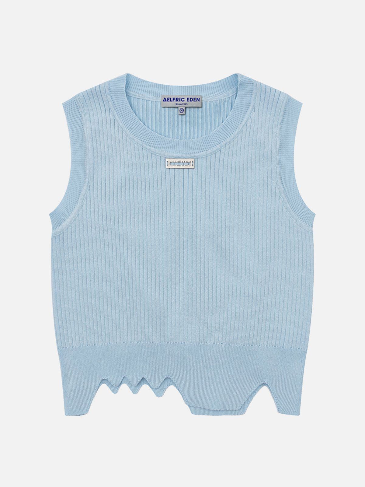 Solid Irregular Knit Tank Top sold by Aelfric Eden product image thumbnail 2