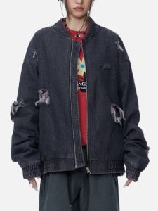 Distressed Washed Denim Jacket sold by Aelfric Eden