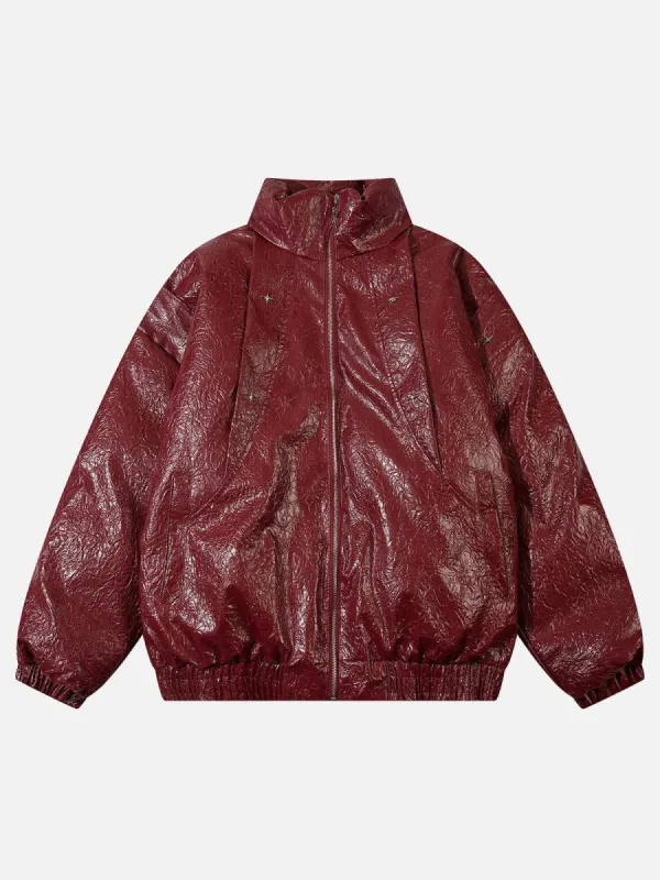 Aelfric Eden Rivet Retro Faux Leather Coat sold by Aelfric Eden