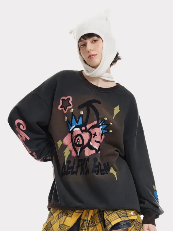 Aelfric Eden Heart Cherry Print Sweatshirt sold by Aelfric Eden