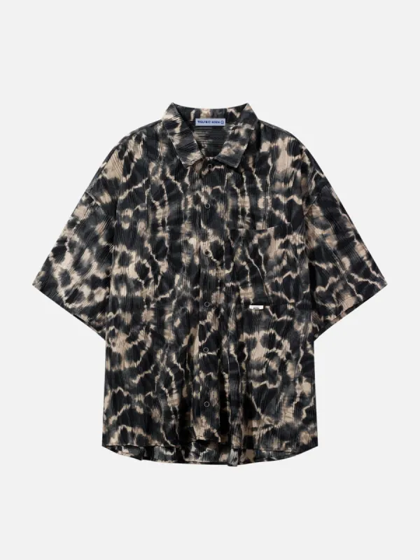 【Aelfric Eden】Light Leopard Print Short Sleeve Shirt Aelfric Eden Leopard Print Short Sleeve Shirt | Parallel