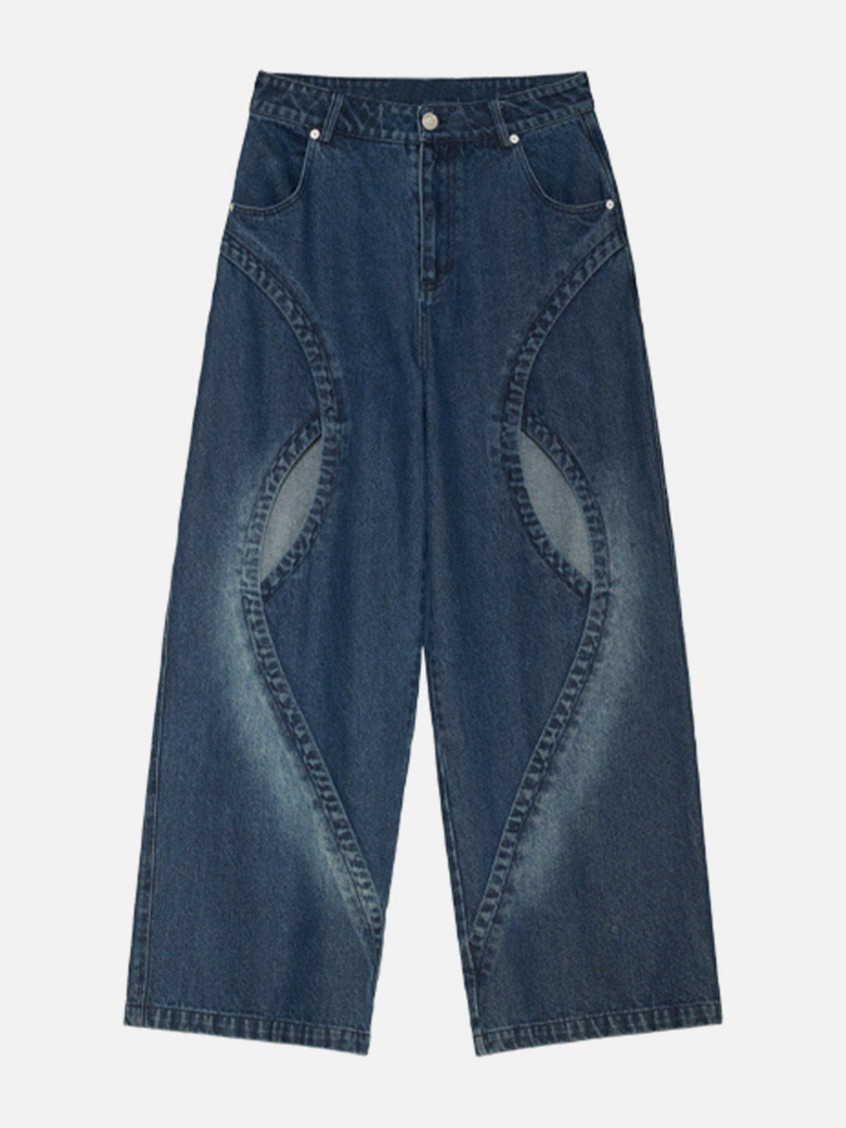 Irregular Cut Out Patchwork Jeans sold by Aelfric Eden