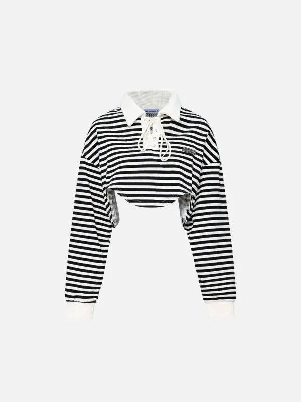 Aelfric Eden Stripe Irregular Hem Sweatshirt sold by Aelfric Eden