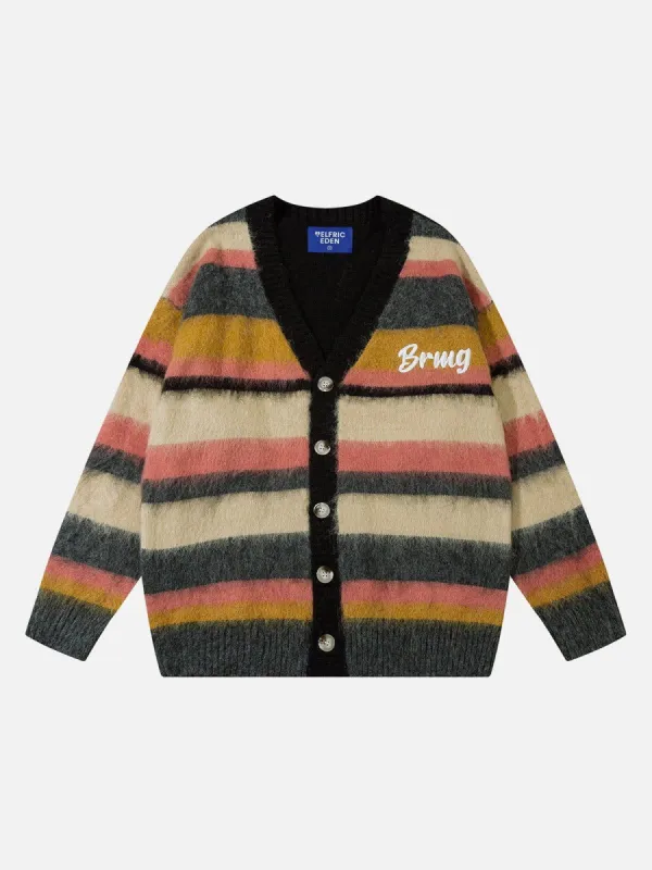 Aelfric Eden Knitting Color Blocking Wool Blend Cardigan sold by Aelfric Eden