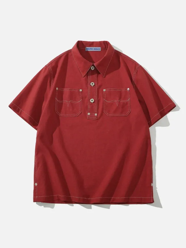 Aelfric Eden Line Patchwork Polo Tee sold by Aelfric Eden