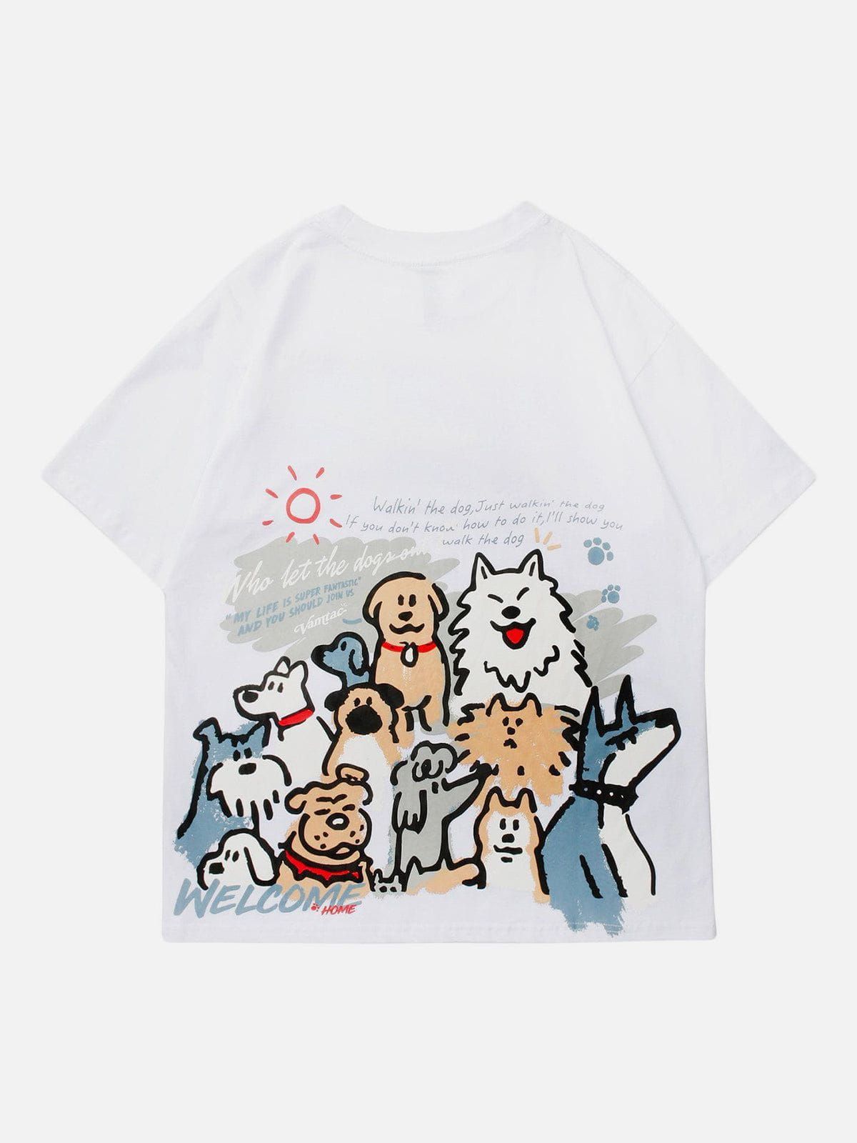 Aelfric Eden Funny Cartoon Dogs Graphic Tee sold by Aelfric Eden product image thumbnail 4