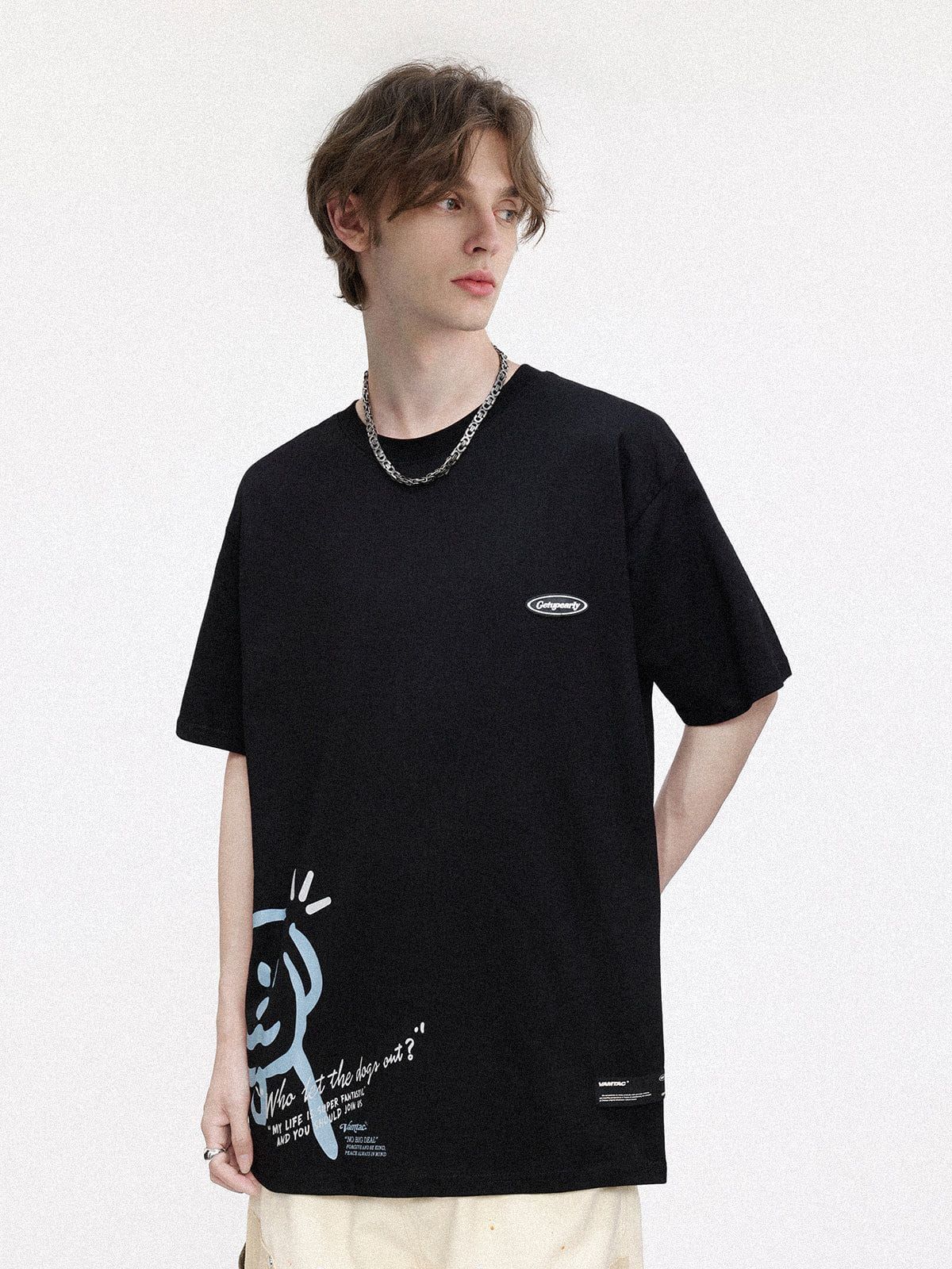 Aelfric Eden Funny Cartoon Dogs Graphic Tee sold by Aelfric Eden product image thumbnail 3