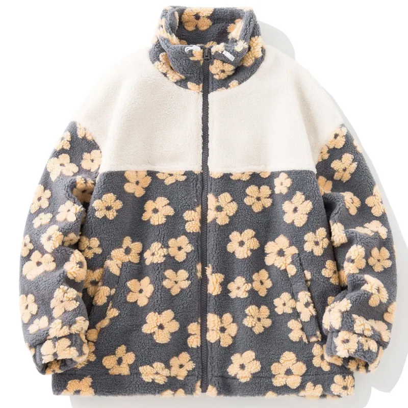 Aelfric Eden Patchwork Daisy Sherpa Jacket sold by Aelfric Eden