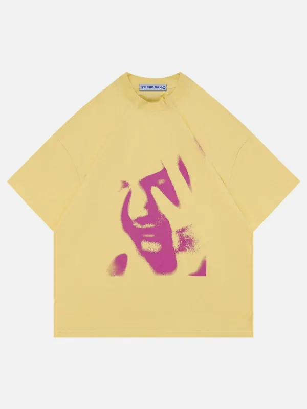 Aelfric Eden Abstract Face Print Tee sold by Aelfric Eden