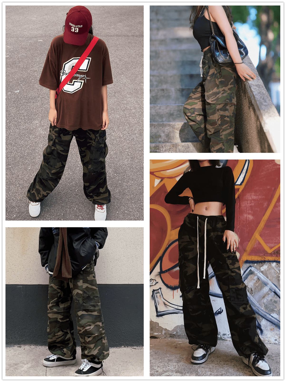 Aelfric Eden Hip Hop Camouflage Baggy Cargo Pants sold by Aelfric Eden product image thumbnail 4