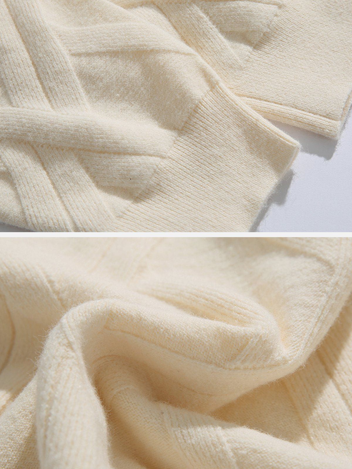 Aelfric Eden Solid Color Jacquard Knit Sweater sold by Aelfric Eden product image thumbnail 5