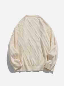 Aelfric Eden Solid Color Jacquard Knit Sweater sold by Aelfric Eden