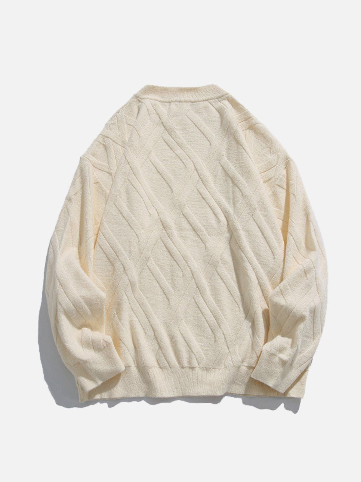 Aelfric Eden Solid Color Jacquard Knit Sweater sold by Aelfric Eden product image thumbnail 2