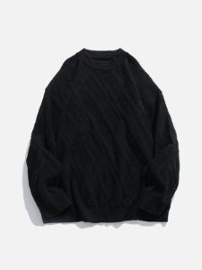 Aelfric Eden Solid Color Jacquard Knit Sweater sold by Aelfric Eden